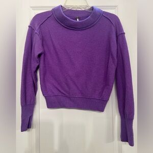 Free People Raw Hem Cropped Sweater